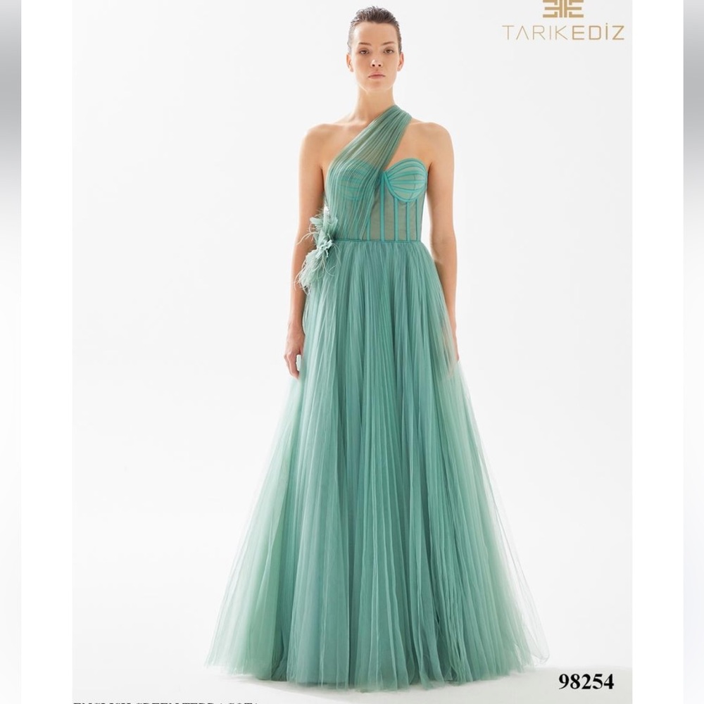 Tarik Ediz 98254 Tulle Corset Gown